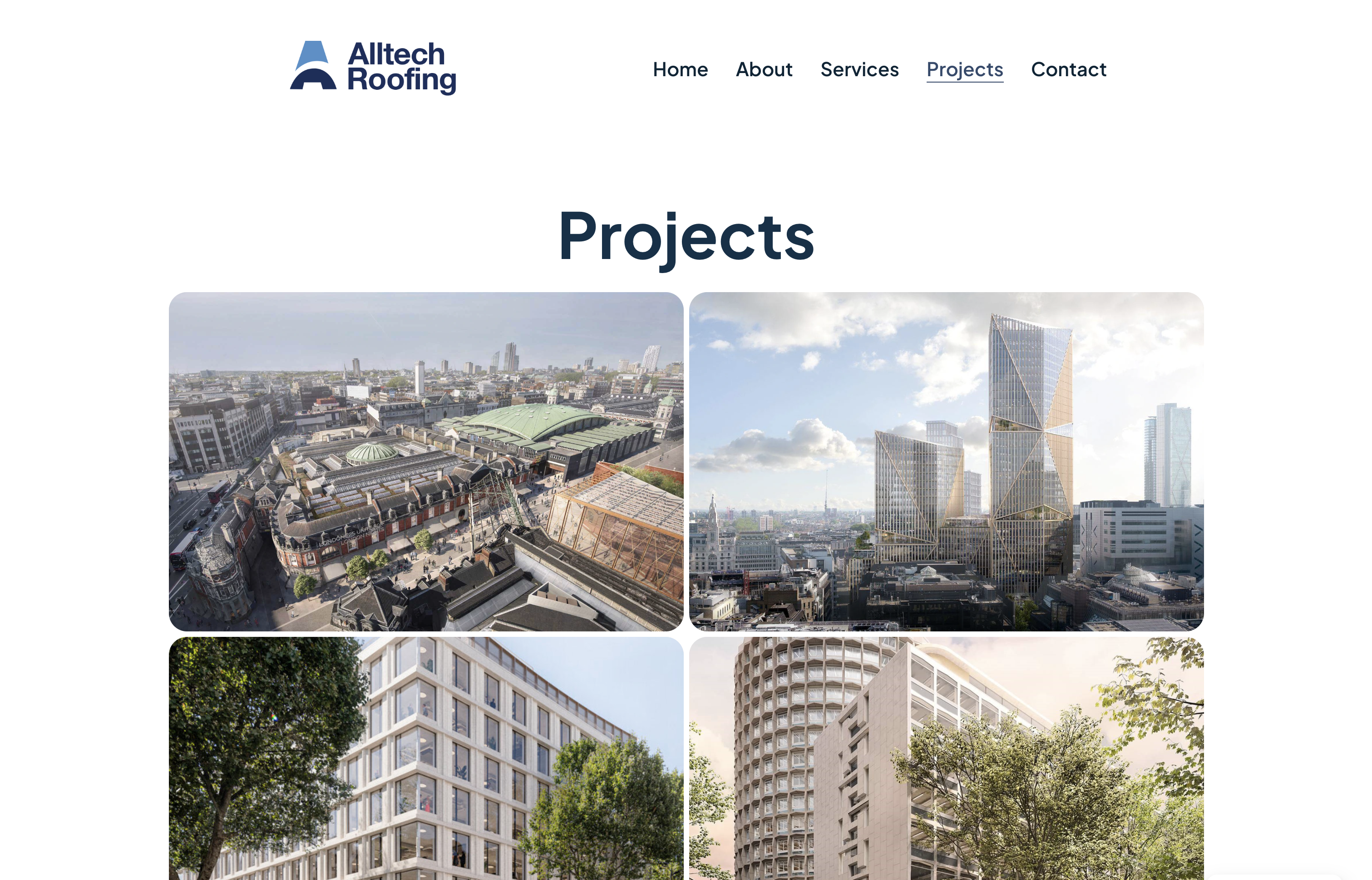 Alltech Roofing project pages
